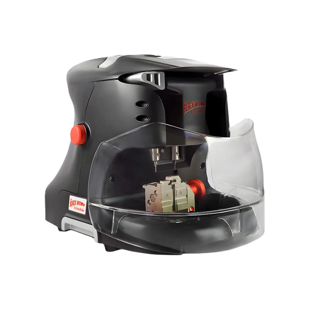Black Widow Key Cutting Machine - Professional Portable Key Cutter with 12,000 RPM Motor